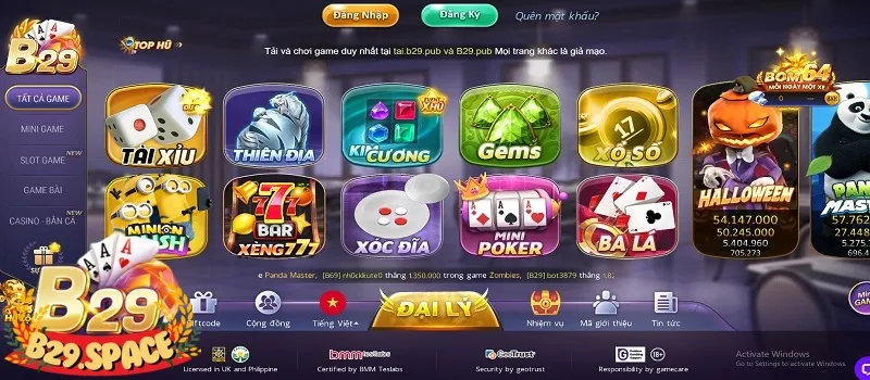 Giới thiệu thông tin về cổng game bài B29